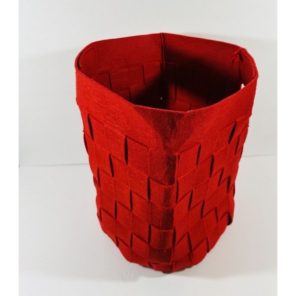 Hallmark Woven Red Felt Tote Gift Bag Christmas Holiday Large 2018 NWT Storage - Picture 10 of 13